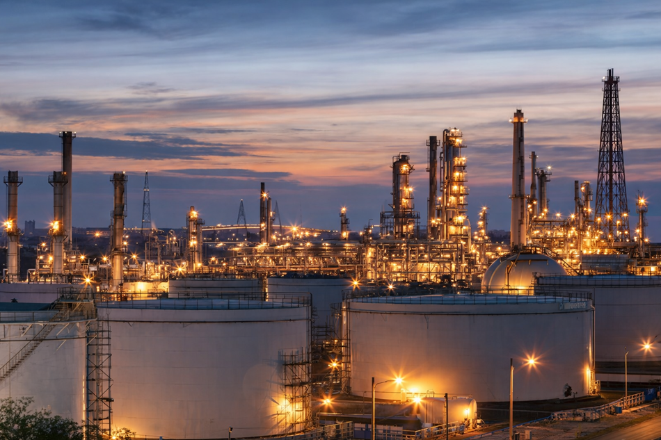 Planta industrial em atmosfera potencialmente explosiva