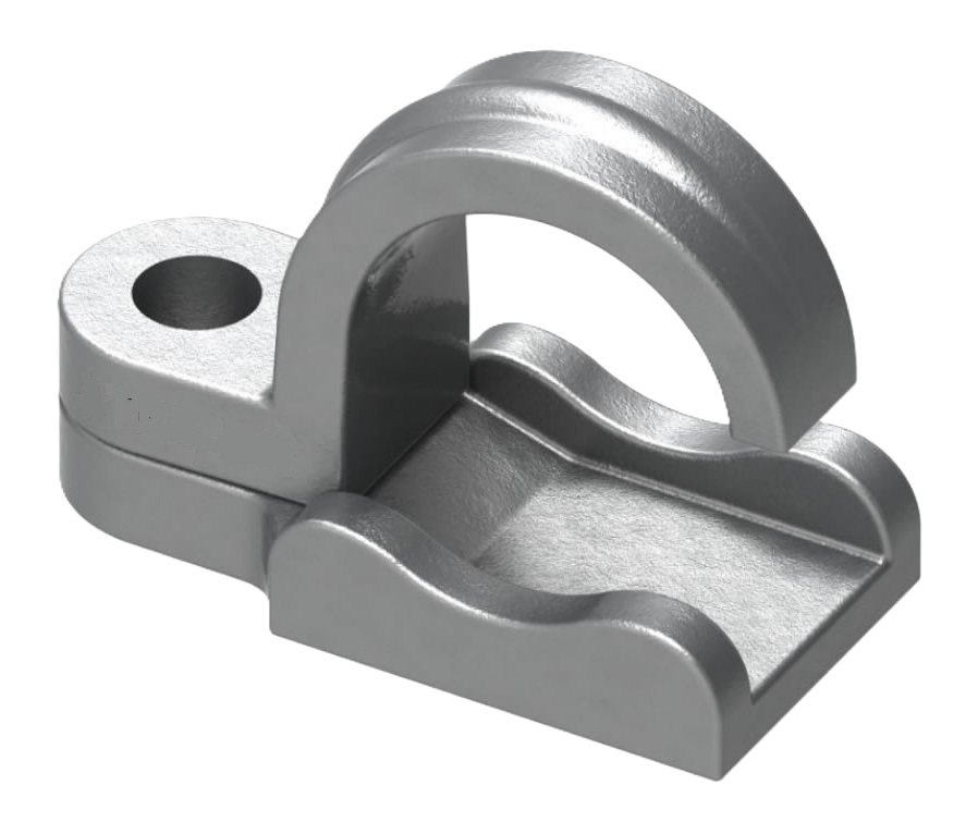 Abraçadeira tipo Unha e Base fundido em alumínio