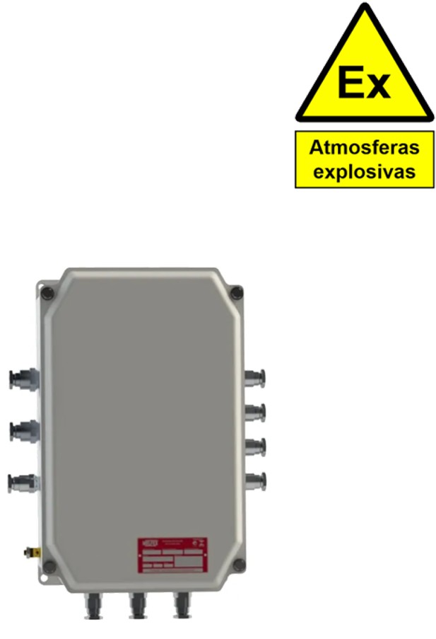 Caixa R14 fundida em alumínio para passagem elétrica Ex e
