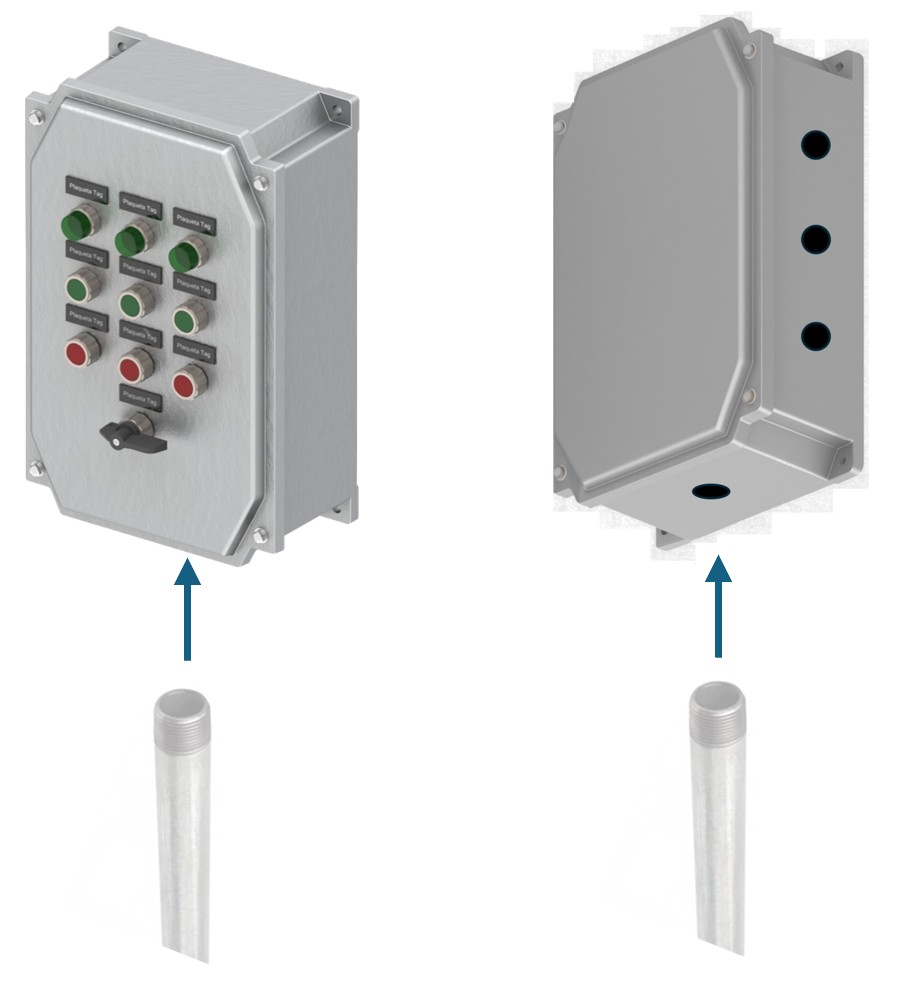 Aplicação da caixa de passagem