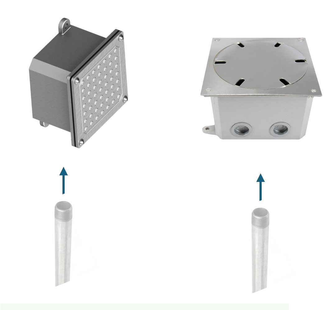 Aplicação subterrânea da caixa de passagem