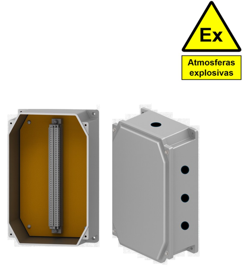 Caixa R14 Ex e fundida em alumínio