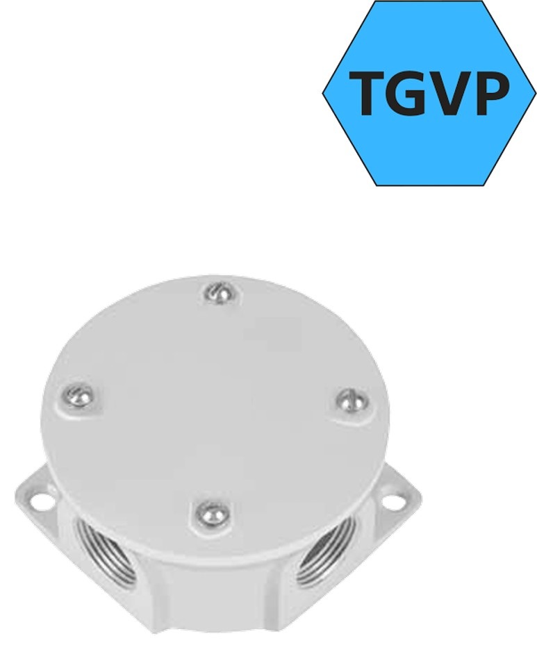 Caixa de junção Redonda R15 fundida em alumínio TGVP