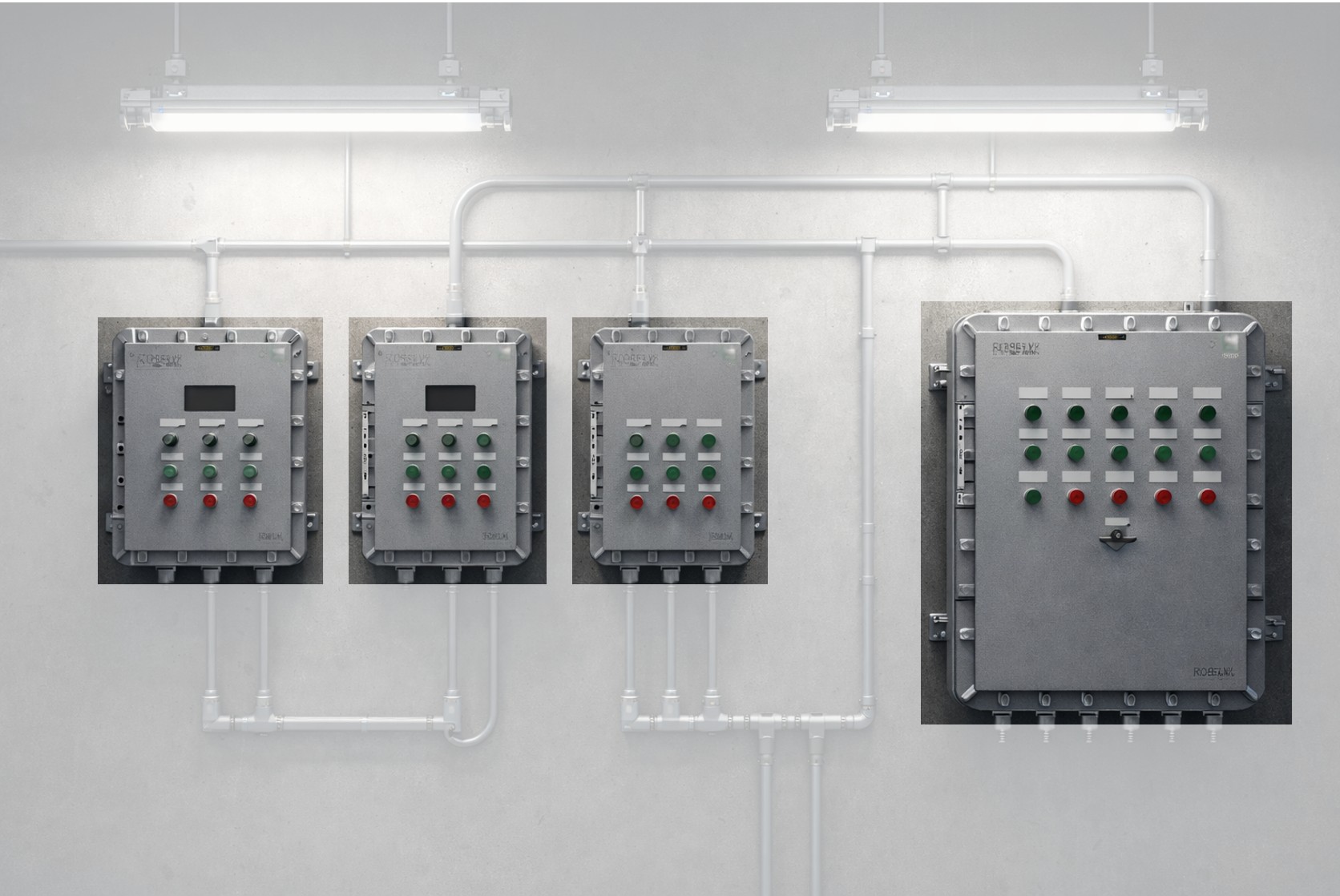 Aplicação da caixa de passagem e invólucro